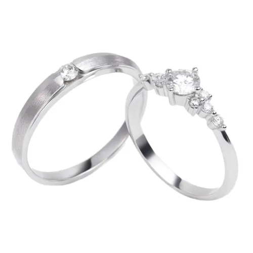 Nhẫn Cưới Morina Elysian Solis Aurora C4526 Màu Vàng Trắng