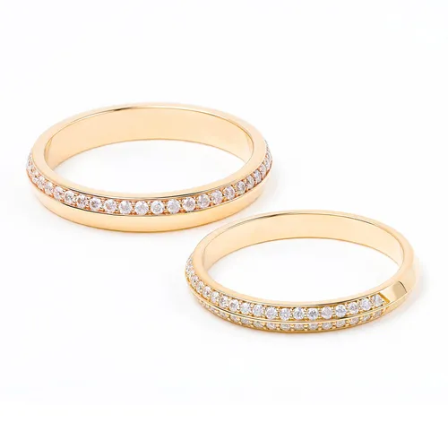 Trang sức Vàng Nhẫn cưới - Nhẫn Cưới Morina Solari Celeste C4839 Màu Vàng - Vua Hàng Hiệu