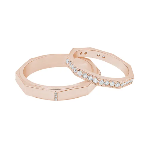 Nhẫn Đôi Morina Aurum Lumina Eterna C4532 Màu Vàng Hồng