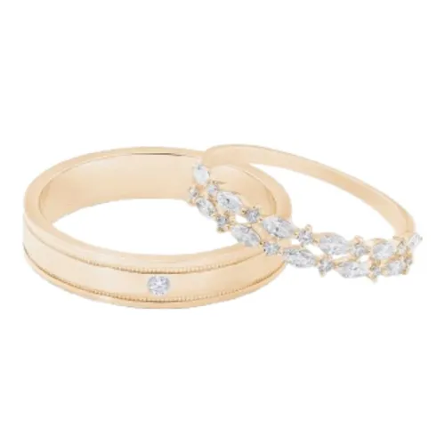 Morina Vàng Gold - Nhẫn Đôi Morina Eterna Solis C4401 Màu Vàng Gold - Vua Hàng Hiệu