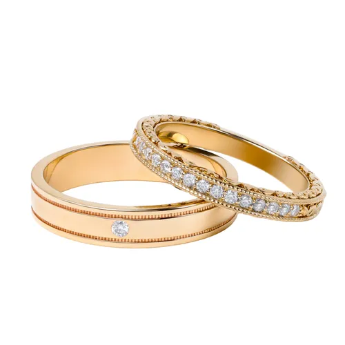 Morina Vàng Gold - Nhẫn Đôi Morina Lumière Éternelle C4528 Màu Vàng Gold - Vua Hàng Hiệu