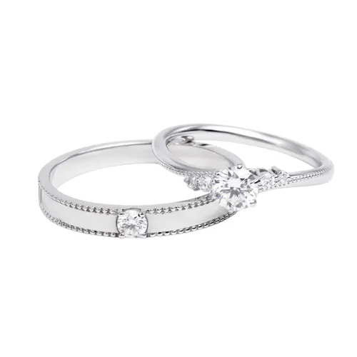 Nhẫn Đôi Morina Lumineux Divinia C4529 Màu Bạc