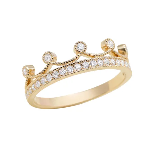 Trang sức - Nhẫn Nữ Morina Moissanite Pave N3640 Màu Vàng Gold - Vua Hàng Hiệu