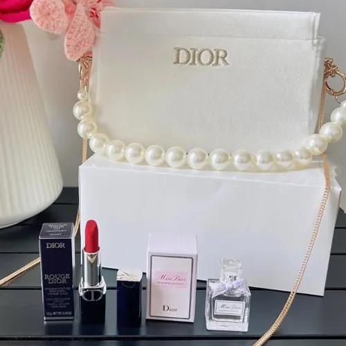 Set Nước Hoa Nữ Dior Miss Dior Blooming Bouquet Limited Edition Gift Set 3 Món (Son Dior 777 Mini + EDT 5ml + Túi) - Nước hoa - Vua Hàng Hiệu