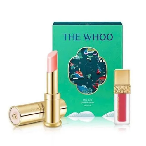 Son Môi Set Quà tặng - Set Son Dưỡng + Son Kem Whoo Glow Special (Lip Balm Pink Màu Hồng Nhạt + Velvet 18 Rose Pink Màu Hồng Đào) - Vua Hàng Hiệu