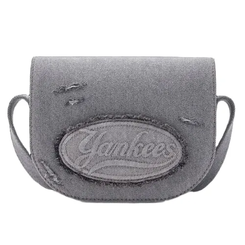 Túi xách - Túi Đeo Chéo MLB Lettering Vintage Denim Crossbody Bag New York Yankees 3ACRVD15N-50GRS Màu Xám - Vua Hàng Hiệu