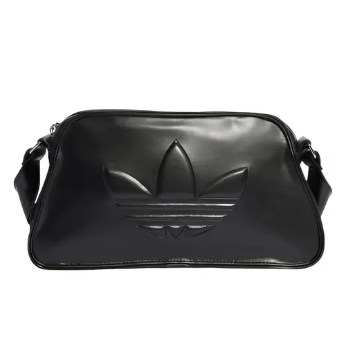Túi Đeo Vai Adidas Polyurethane Embossed Trefoil Shoulder Bag IT7380 Màu Đen - Túi xách - Vua Hàng Hiệu