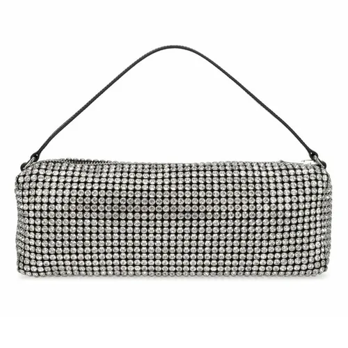 Túi Đeo Vai Nữ Alexander Wang Heiress Flex Crystal Mesh Shoulder Bag Màu Bạc - Túi xách - Vua Hàng Hiệu