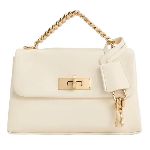 Túi Xách Tay Nữ Charles & Keith CNK Mini Kerry Rectangular Crossbody Bag Cream CK2-80782516 Màu Trắng Kem