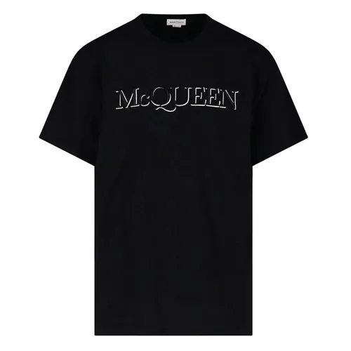 Alexander Mcqueen - Áo Phông Nam Alexander McQueen With Logo T-Shirt Màu Đen Size S - Vua Hàng Hiệu