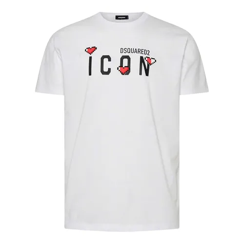 Áo Phông Nam Dsquared2 10533544QE Tshirt Màu Trắng Size XS - Thời trang - Vua Hàng Hiệu