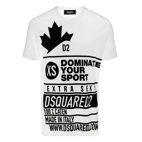 Áo Phông Nam Dsquared2 Dominate Tee Wit T-Shirt Màu Trắng Size L