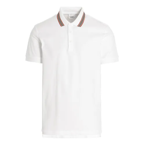 Burberry Nam Trắng - Áo Polo Nam Burberry Pierson 8056225 Màu Trắng Size XS - Vua Hàng Hiệu