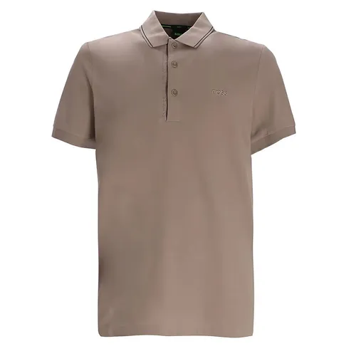 Thời trang Nâu - Áo Polo Nam Hugo Boss Men's Stretch Cotton Slim Fit Buttoned Polo Collar T Shirt 50506195 334 Màu Nâu Size S - Vua Hàng Hiệu