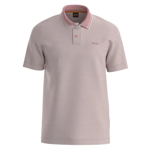 Thời trang Hugo Boss Hồng Áo Polo 100% Cotton - Áo Polo Nam Hugo Boss Relaxed-fit Polo Shirt In Oxford-piqué Cotton 50507814 694 Màu Hồng Size L - Vua Hàng Hiệu
