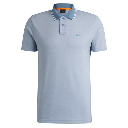 Thời trang Xanh nhạt Áo Polo 100% Cotton - Áo Polo Nam Hugo Boss Relaxed-fit Polo Shirt In Oxford-piqué Cotton 50507814 462 Màu Xanh Nhạt Size S - Vua Hàng Hiệu