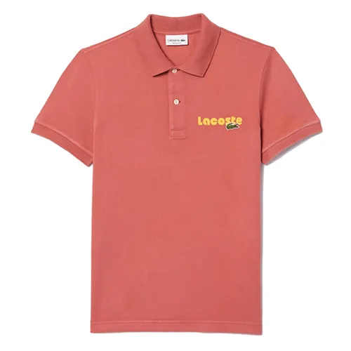 Thời trang Đỏ gạch Áo Polo - Áo Polo Nam Lacoste Men's Washed Effect Cotton Piqué PH7426 ZV9 Màu Đỏ Gạch Size 2 - Vua Hàng Hiệu