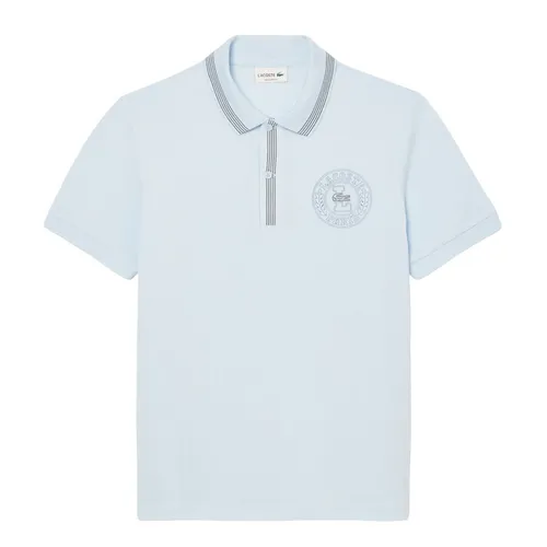 Thời trang Xanh nhạt Áo Polo 100% Cotton - Áo Polo Nam Lacoste Puff Print Short Sleeve PH2527 T01 Màu Xanh Nhạt Size 3 - Vua Hàng Hiệu