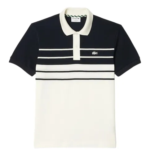 Áo Polo Nam Lacoste Shirt Colourblock PH8135 GA3 Màu Xanh Trắng Size 4