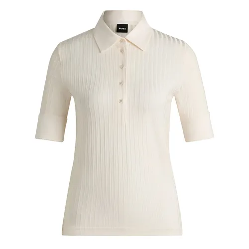 Thời trang Hugo Boss Áo Polo - Áo Polo Nữ Hugo Boss Ellera Polo Shirt 50532051 118 Màu Trắng Size S - Vua Hàng Hiệu