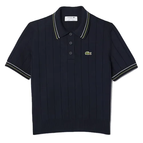 Thời trang Áo Polo Vải cao cấp - Áo Polo Nữ Lacoste AF2620 51 I61 Màu Xanh Navy Size 38 - Vua Hàng Hiệu