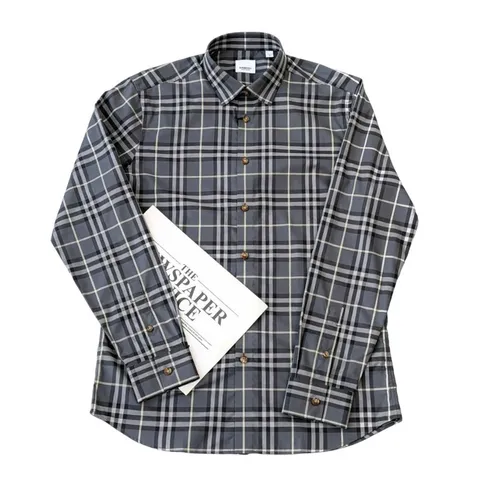Áo Sơ Mi Nam Burberry With Vintage Check Printed 80842971 Grey Màu Xám Size XS - Thời trang - Vua Hàng Hiệu