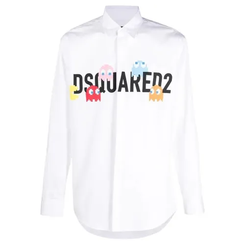 Áo Sơ Mi Nam Dsquared2 Logo Print Long Sleeve Cotton Shirt White S71DM0671 Màu Trắng Size 44 - Thời trang - Vua Hàng Hiệu