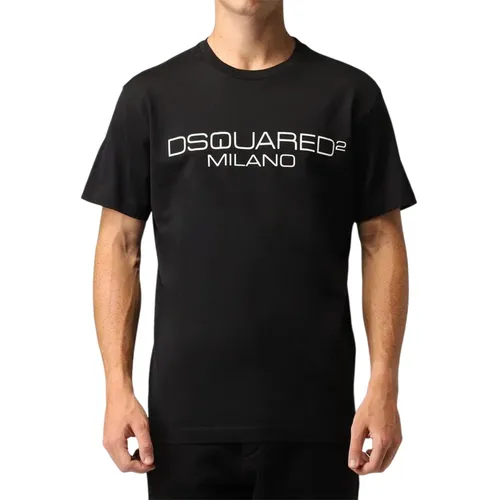 DSquared2 Áo thun - Áo Thun Nam Dsquared2 S74GD0899 S22844-900 Tshirt Màu Đen Size S - Vua Hàng Hiệu