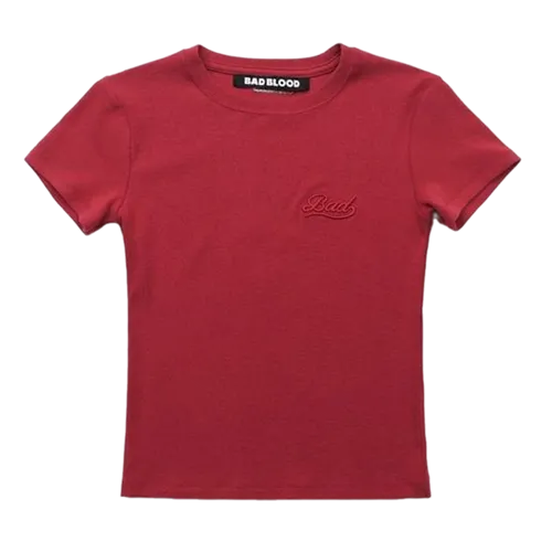 Badblood - Áo Thun Nữ Badblood Beyond Soft Short Sleeve - Red W-TEE24-082 Tshirt Màu Đỏ Size S - Vua Hàng Hiệu
