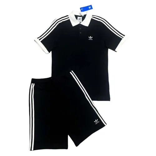 Bộ Quần Áo Cộc Tay Nam Adidas Originals Black 3-Stripes Màu Đen Size S (Form Âu) - Thời trang - Vua Hàng Hiệu