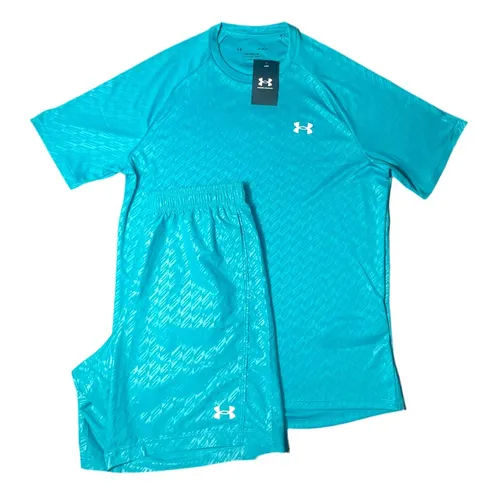 Bộ Thể Thao Nam Under Armour Tech Emboss Training Màu Xanh Size M (Form Âu)