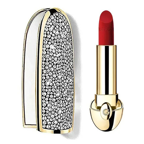 Combo Vỏ Son + Son Guerlain Rouge G Velvet The Lipstick Shade 980 Le Rouge Fabuleux Màu Đỏ Thẫm