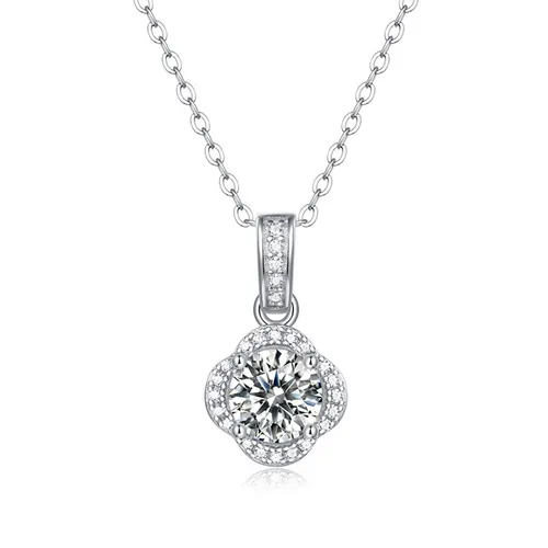 Lili Jewelry Bạc - Dây Chuyền Nữ Lili Jewelry Đính Kim Cương Moissanite Cỏ 4 Lá Ralph LILI_922188 Màu Bạc - Vua Hàng Hiệu