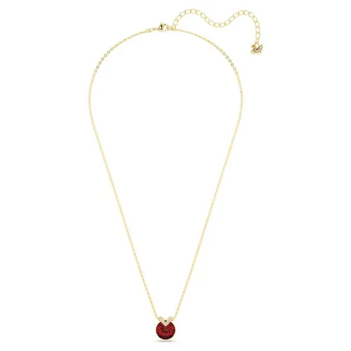 Dây Chuyền Nữ Swarovski Bella Pendantround Cut Red Gold Tone Plated 5724287 Màu Vàng Đỏ
