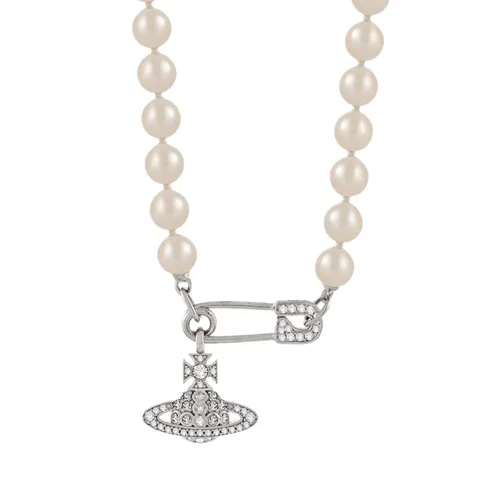 Dây Chuyền Nữ Vivienne Westwood Lucrece Pearl Necklace Màu Bạc Size 37 - Trang sức - Vua Hàng Hiệu