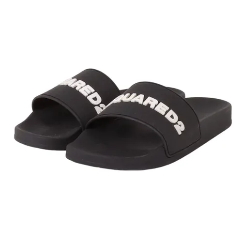 Dép Nam Dsquared2 Sliders Black FFM0023 17205013 Màu Đen Size 40