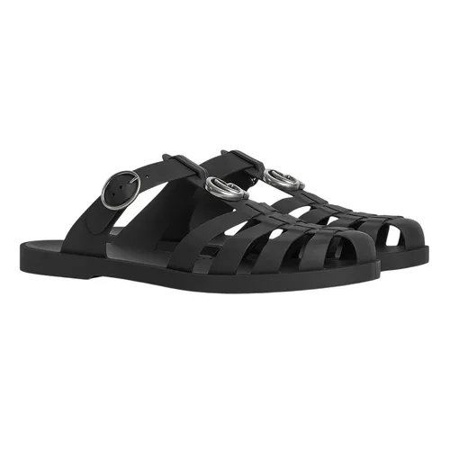 Dép Nam Gucci Men's Double G Mule 812582 J8700 1000 Màu Đen Size 40 N-AD