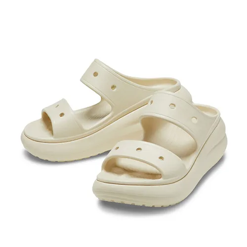 Dép Unisex Crocs Classic Crush Sandals Bone 207670-2Y2 Màu Kem Size W8 - Dép - Vua Hàng Hiệu