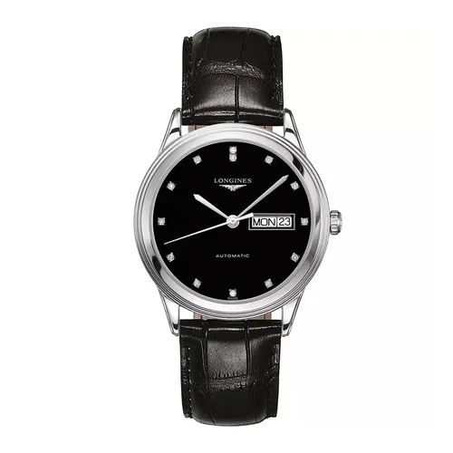 Đồng Hồ Nam Longines Automatic Watch L4.899.4.57.2 Màu Đen Bạc - Đồng hồ - Vua Hàng Hiệu