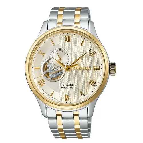 Đồng Hồ Nam Seiko Automatic Presage Japanese Garden Watch SARY238 Màu Bạc/Vàng Gold - Đồng hồ - Vua Hàng Hiệu