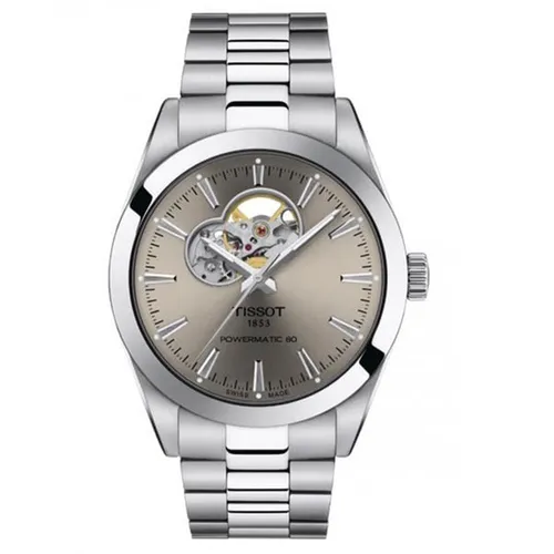 Đồng Hồ Nam Tissot Gentleman Powermatic 80 Open Heart T127.407.11.081.00 Màu Bạc Xám - Đồng hồ - Vua Hàng Hiệu
