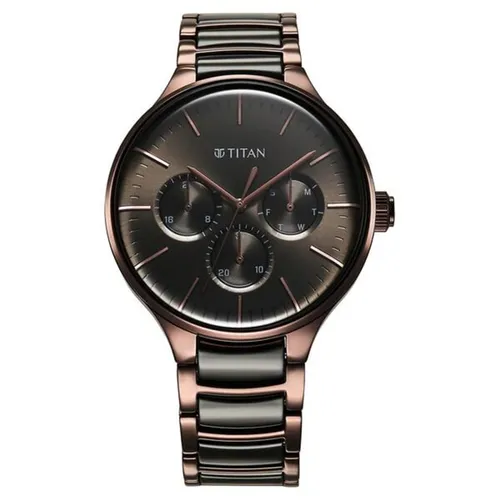 Đồng hồ - Đồng Hồ Nam Titan Ceramic Fusion Multifunction 90148KD05 Màu Nâu Đen - Vua Hàng Hiệu