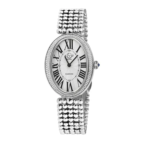 Gv2 By Gevril - Đồng Hồ Nữ GV2 By Gevril Piazza Navona Swiss Quartz Diamond Watch 14800B Màu Bạc - Vua Hàng Hiệu