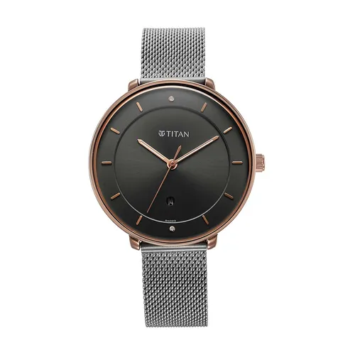 Titan - Đồng Hồ Nữ Titan Anthracite Dial Analog Watch 2651KM01 Màu Xám - Vua Hàng Hiệu