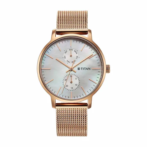 Đồng Hồ Nữ Titan Workwear Slimline Watch 95143WM01 Màu Vàng Hồng