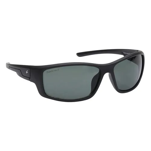 Kính mắt - Kính Mát Nam Fastrack Green Sporty Rimmed Sunglasses P427GR12V Màu Xanh Đen - Vua Hàng Hiệu