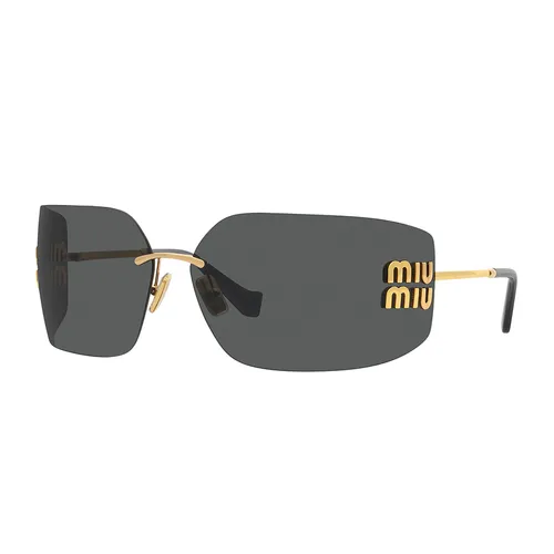 Kính Mát Nữ Miu Miu Sunglasses 0MU 54YS 5AK5S0 Màu Xám/Vàng Gold