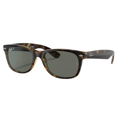 Kính Mát Rayban New Wayfarer Polarized Sunglasses RB2132 90258 52 Màu Xanh/Nâu Havana