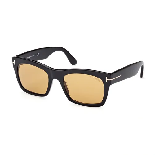 Kính mắt Tom Ford - Kính Mát Unisex Tom Ford Nico Square Sunglasses FT 1062 NICO-02 01E Màu Đen Nâu - Vua Hàng Hiệu