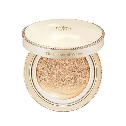 Trang điểm Whoo Phấn nước - Phấn Nước Hỗ Trợ Ngăn Ngừa Lão Hóa Whoo Golden Luxury Cushion Tone 23 C_Mi - Vua Hàng Hiệu